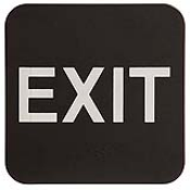 $9.95 Braille ADA EXIT Signs. Our signs are available in Blue or Black and come with white text &  graphics. Mounting bracket optional.