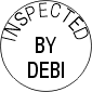 round preinked stamp, Xstamper, large inspector stamp