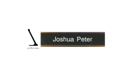1 x 7 gold desk holder with nameplate