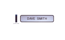 2x8 wall sign with nameplate