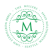 Discount monogram stamps, address monogram, from the kitchen of monogram, cheap monogram stamps, custom monogram stamps.