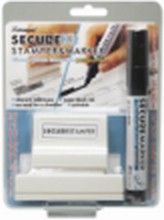 Protect yourself with our secure stamps and markers. Special black ink obscures private information and is perfect for hiding personal data.