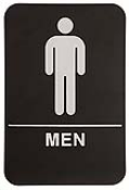 $9.95 Braille ADA MEN Signs. Our signs are available in Blue or Black and come with white text &  graphics. Mounting bracket optional.