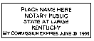 KENTUCKY SEAL - KENTUCKY NOTARY
Xstamper   N11