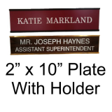 2"x 10" Nameplate With Wall Holder