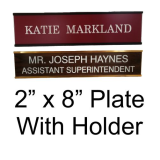 2"x 8" Nameplate With Wall Holder