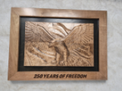 Maple Soaring Eagle and Flag Wall Hanging, Rustic Home Decor, Unique Wooden Art Piece, Patriotic-Inspired Gift, Military, Veteran, USA,