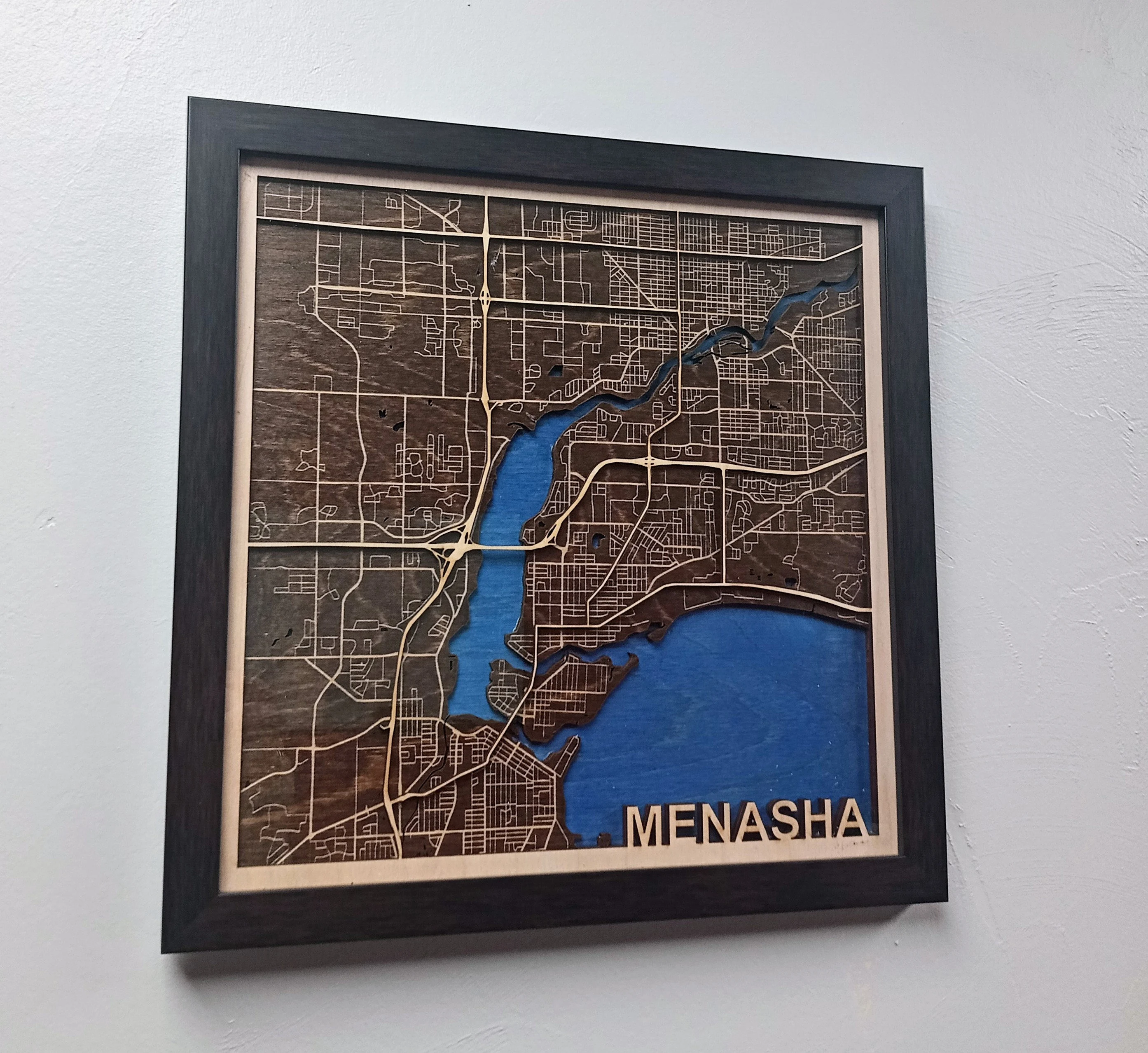 SMALL- 9X12 Custom Laser Cut Wood City Map: Personalized Wall Art. Customized with city of your choice. Wood City Map, Laser Cut, Wood Map, Map, City Map, Wall Art, Wall Decor