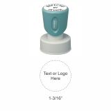round preinked stamp, Xstamper, large inspector stamp