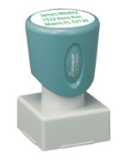 square inspection stamp, preinked square stamp