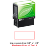 Colop Printer 30 Green Line Rectangle Stamp
Maximum Impression Area: 3/4" x 1 7/8"Maximum Lines of Text: 5
