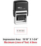 plastic self-inking dater with die, plastic self inking dater with copy