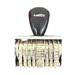 Special Band Stamper -  This non Self-inking, sturdy band stamp is excellent for bank use. The 8 band layout is:
1 2 3 4 Jan 0 0 26 

Bands 1-4 = 0-9 

Band 5= Abbreviated Month

Bands 6-7= 0-9

Band 8 = Abbreviated Year

This stamp requires a 